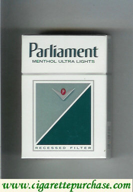 Parliament Menthol Ultra Lights cigarettes hard box